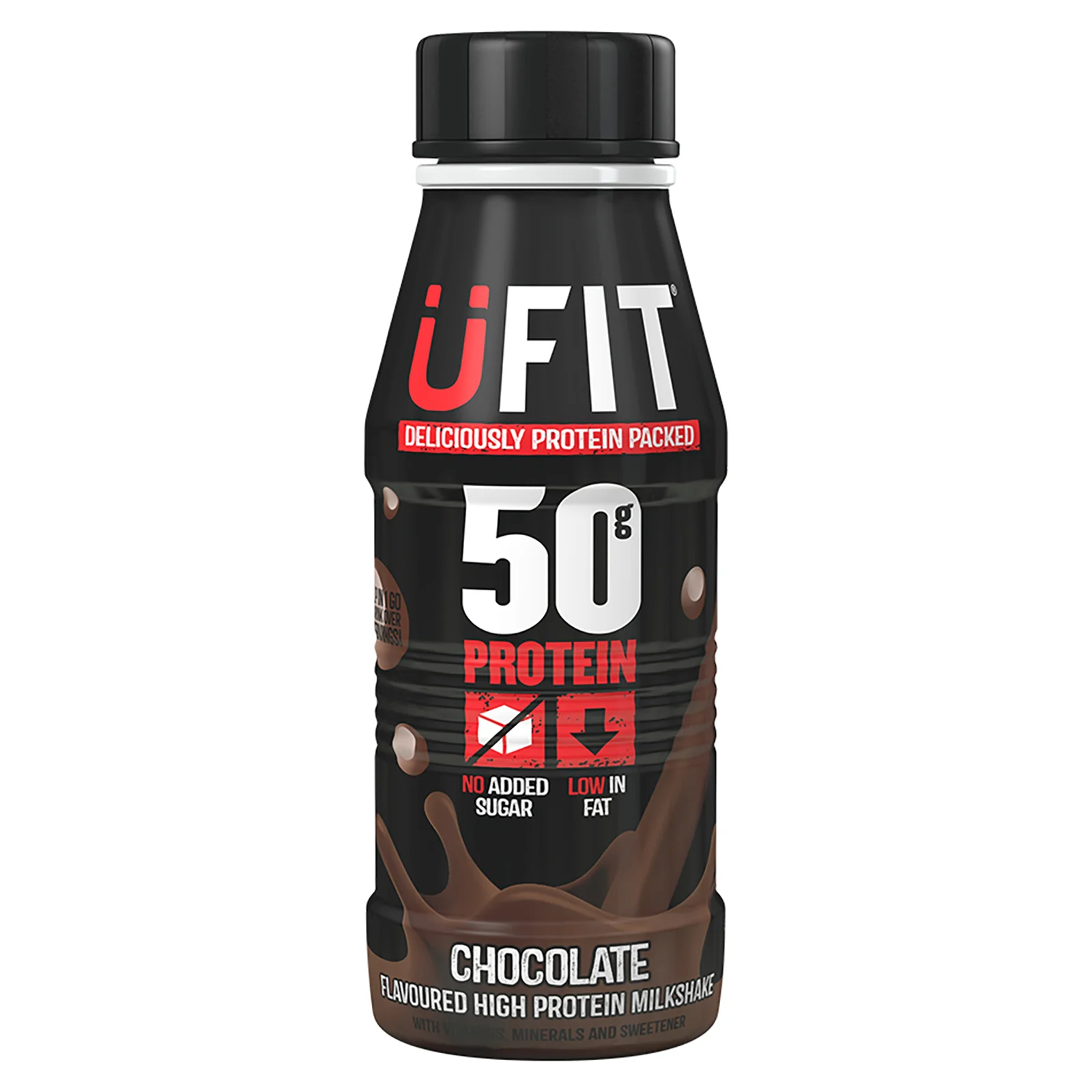 UFIT High Protein Milkshake - 6 x 500ml - 6 x 500ml - Chocolate Imagen 1